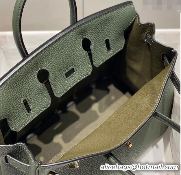 Unique Grade Hermes Birkin 25cm Bag in Togo Leather 1227 Fruit Green 2023