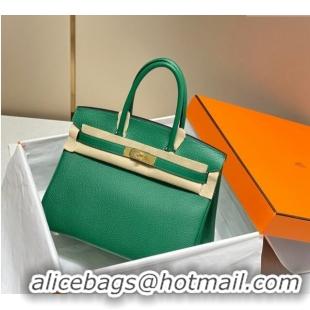 Buy Discount Hermes Birkin 25cm Bag in Togo Leather 1227 Emerald Green