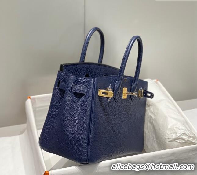 Lower Price Hermes Birkin 25cm Bag in Togo Leather 1227 Deep Blue