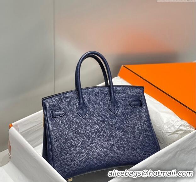 Lower Price Hermes Birkin 25cm Bag in Togo Leather 1227 Deep Blue