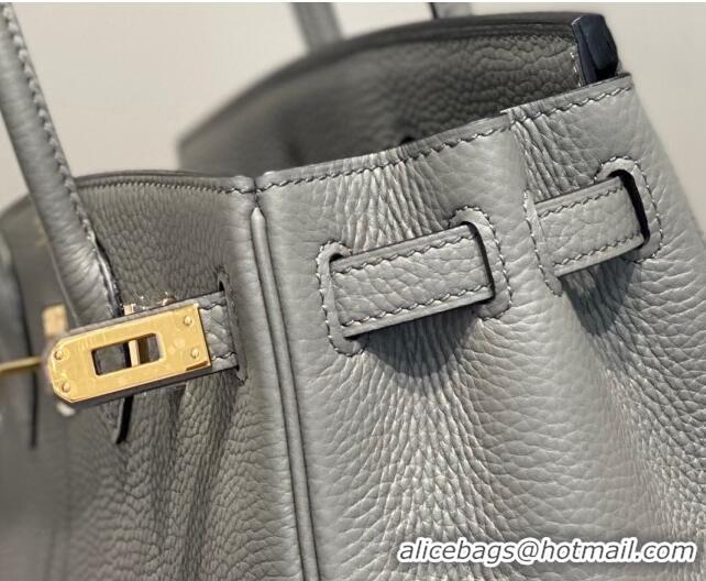 Top Grade Hermes Birkin 25cm Bag in Togo Leather 1227 Cloud Grey