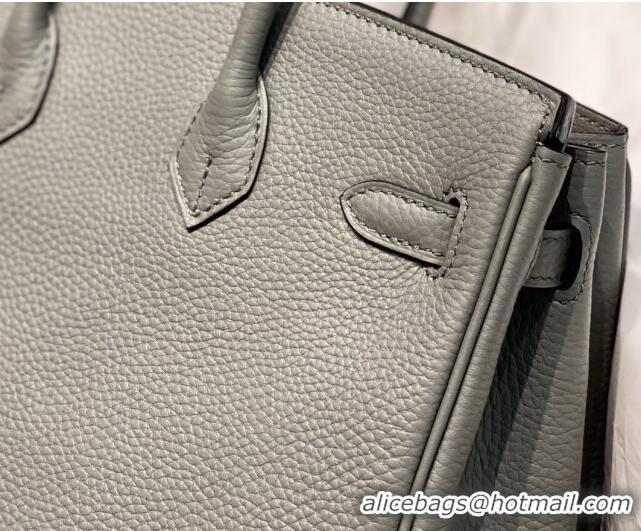 Top Grade Hermes Birkin 25cm Bag in Togo Leather 1227 Cloud Grey