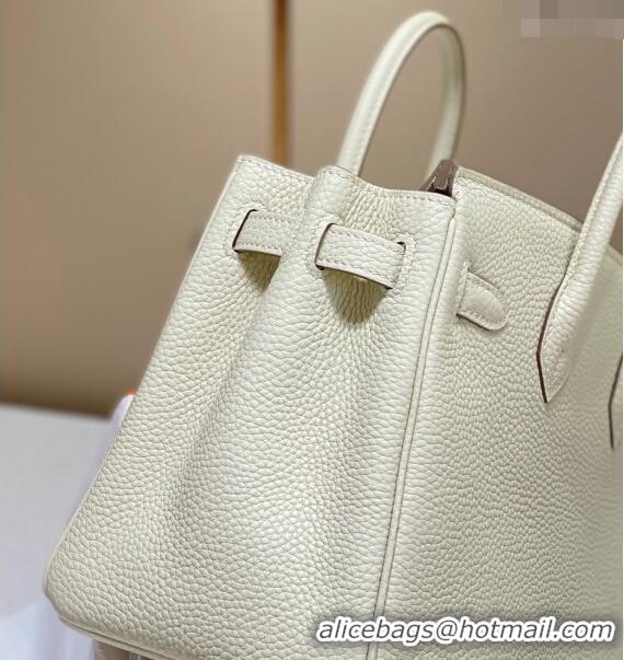 Grade Promotional Hermes Birkin 25cm Bag in Togo Leather 1227 Cream White