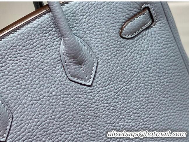 Shop Popular Hermes Birkin 25cm Bag in Togo Leather 1227 Linen Blue