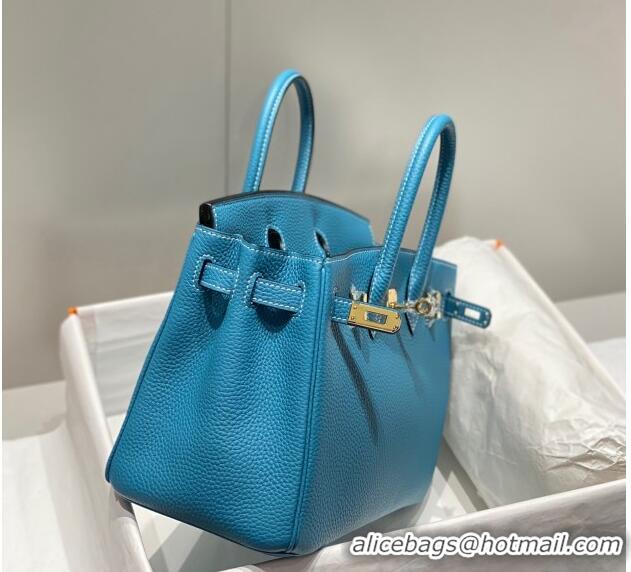 Reasonable Price Hermes Birkin 25cm Bag in Togo Leather 1227 Denim Blue