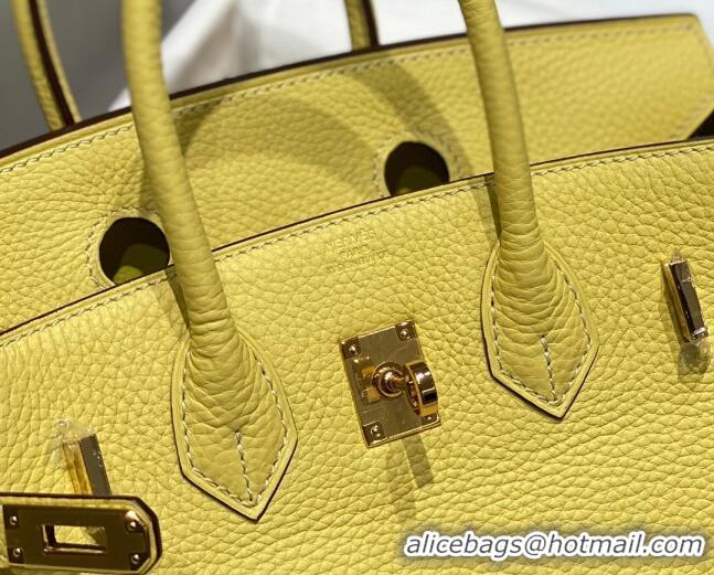 Grade Discount Hermes Birkin 25cm Bag in Togo Leather 1227 Chick Yellow 2023