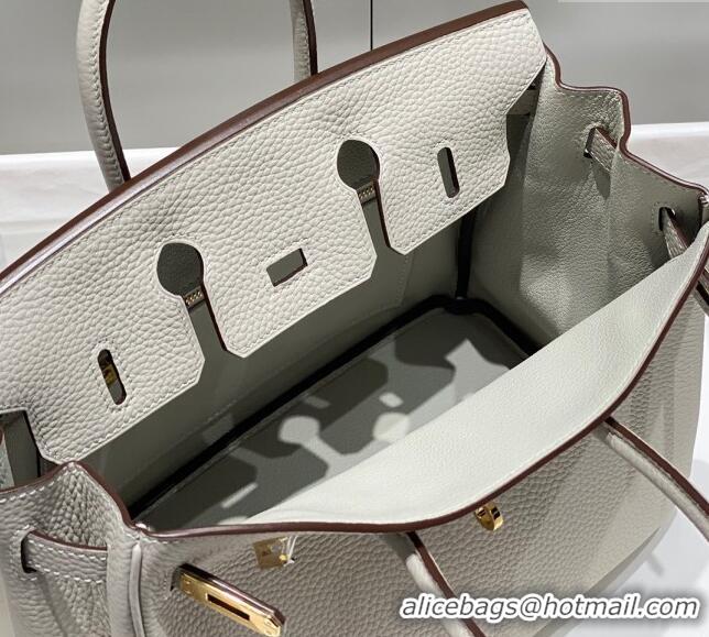 Good Product Hermes Birkin 25cm Bag in Togo Leather 1227 Pearl Grey