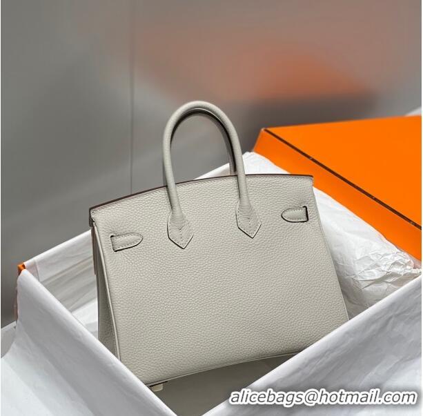 Good Product Hermes Birkin 25cm Bag in Togo Leather 1227 Pearl Grey