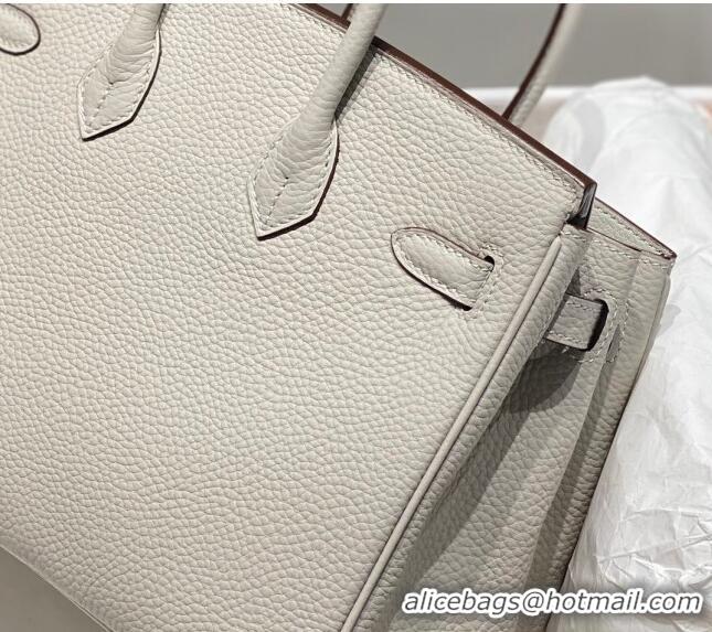 Good Product Hermes Birkin 25cm Bag in Togo Leather 1227 Pearl Grey