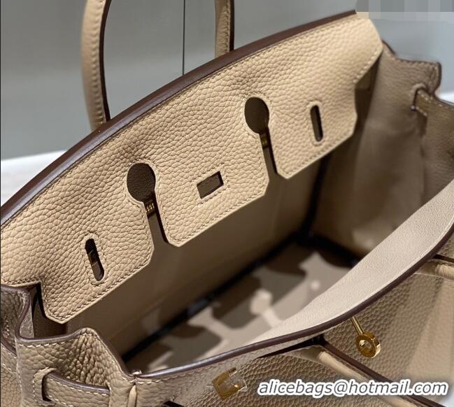 Most Popular Hermes Birkin 25cm Bag in Togo Leather 1227 Coat Beige