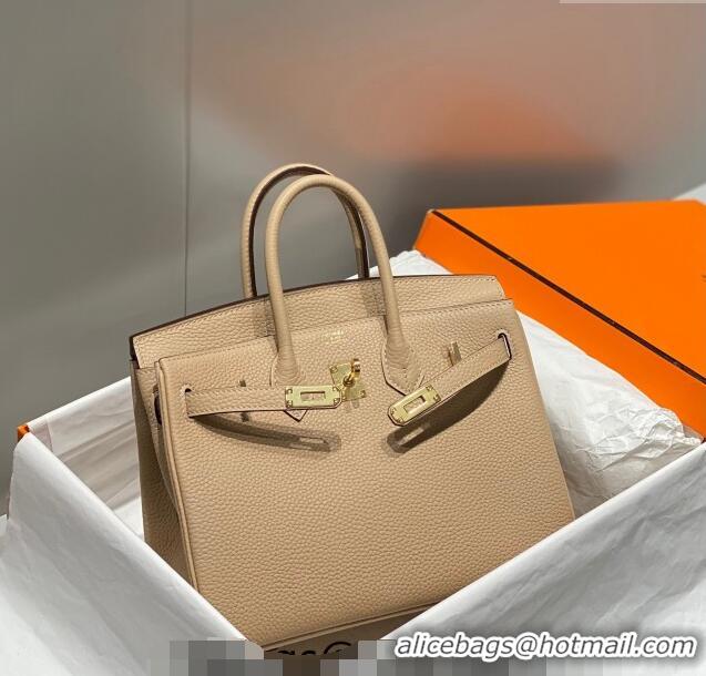 Most Popular Hermes Birkin 25cm Bag in Togo Leather 1227 Coat Beige