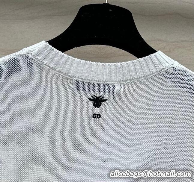 Pretty Style Dior Knit Short-sleeved Sweater D043003 White 2024