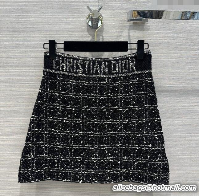 Low Cost Design Dior Knit Skirt D043013 Black 2024