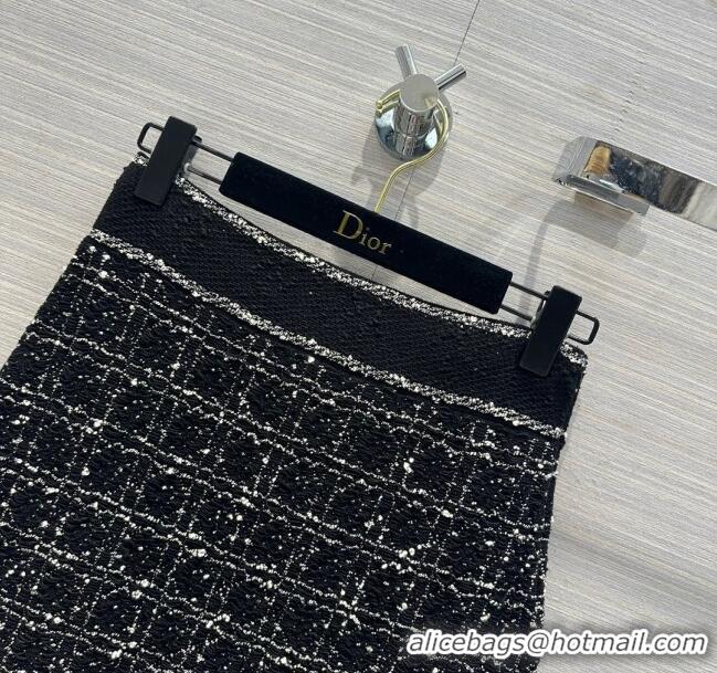 Low Cost Design Dior Knit Skirt D043013 Black 2024