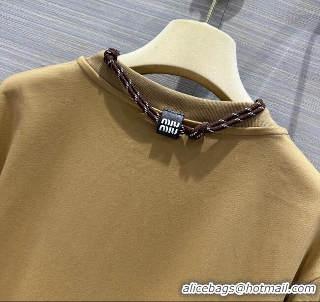 Trendy Design Miu Miu Cotton T-shirt M043019 Brown 2024