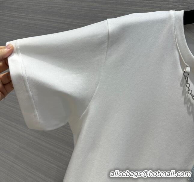 Promotional Louis Vuitton Cotton T-shirt LV043021 White 2024