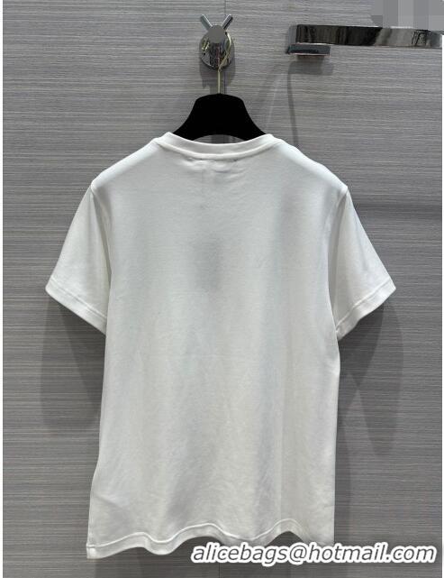 Promotional Louis Vuitton Cotton T-shirt LV043021 White 2024