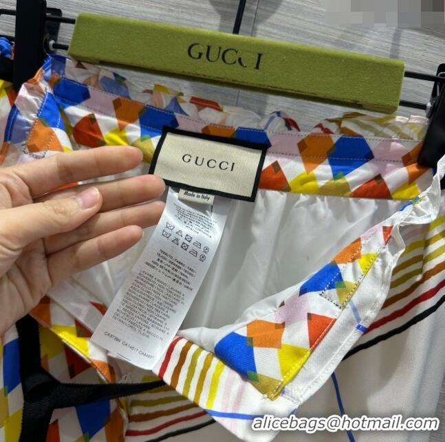 Luxury Discount Gucci Silk Pants G043024 Multicolor 2024