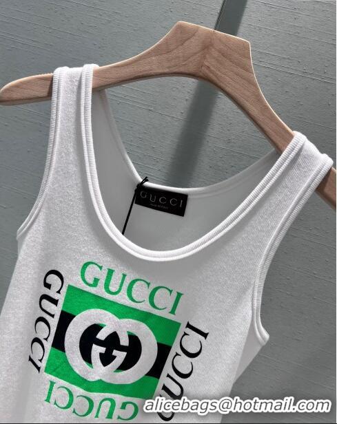 Famous Brand Gucci Vest G043028 White/Green 2024