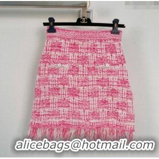 Well Crafted Chanel Knit Skirt CH043030 Pink 2024