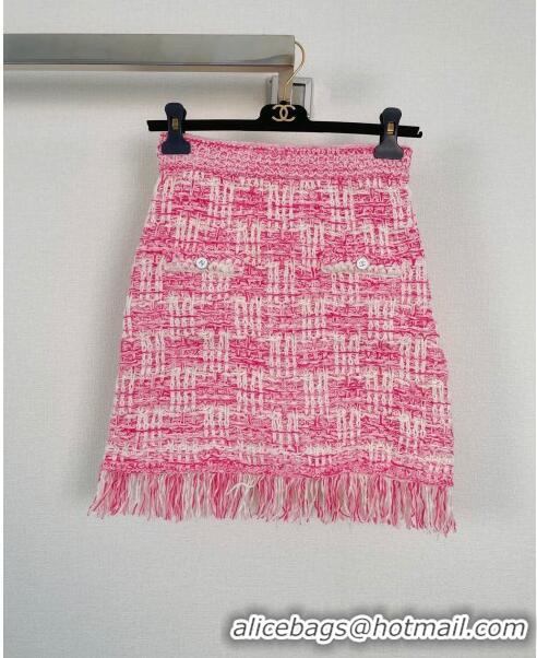 Well Crafted Chanel Knit Skirt CH043030 Pink 2024