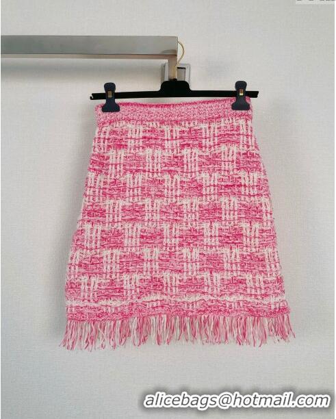 Well Crafted Chanel Knit Skirt CH043030 Pink 2024