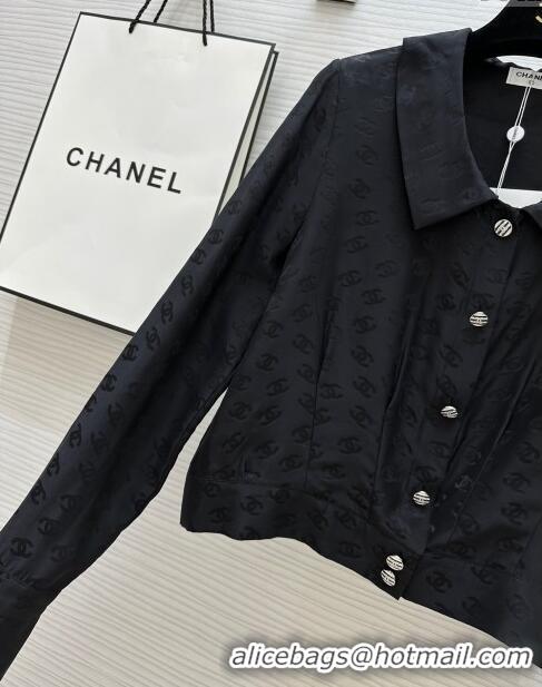 Unique Style Chanel Silk Shirt CH043035 Black 2024