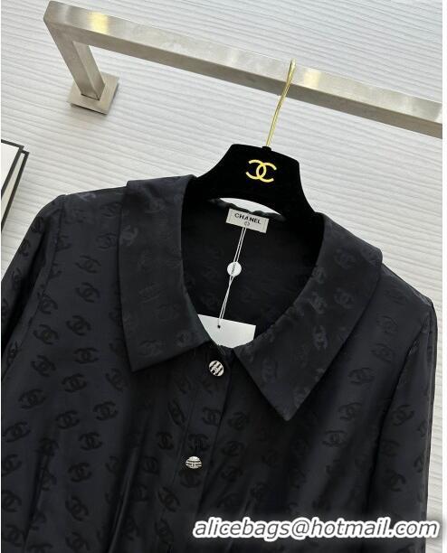 Unique Style Chanel Silk Shirt CH043035 Black 2024