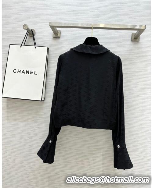 Unique Style Chanel Silk Shirt CH043035 Black 2024