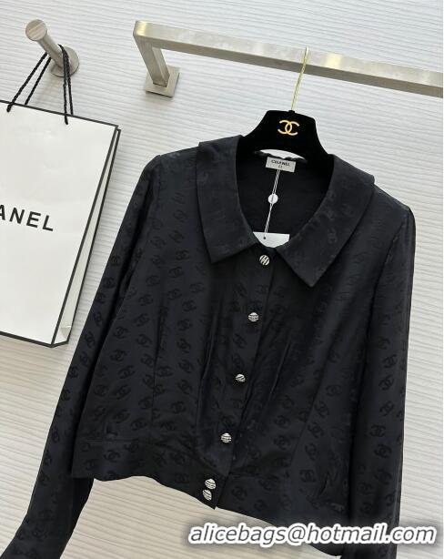 Unique Style Chanel Silk Shirt CH043035 Black 2024