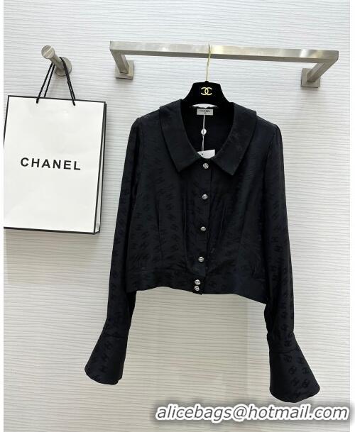 Unique Style Chanel Silk Shirt CH043035 Black 2024