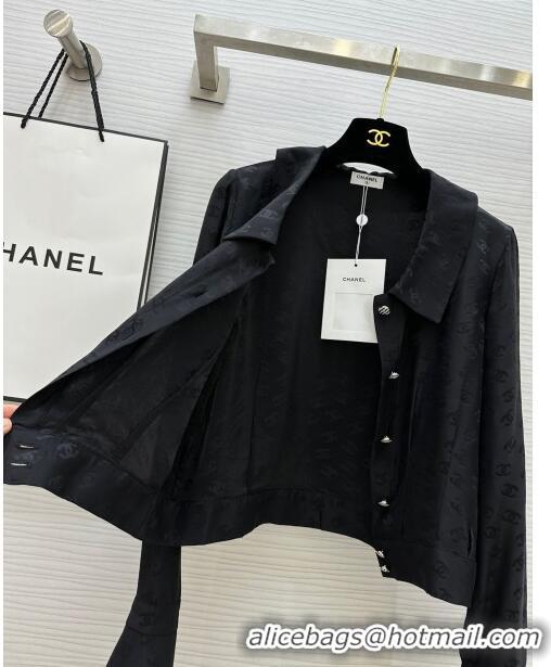 Unique Style Chanel Silk Shirt CH043035 Black 2024