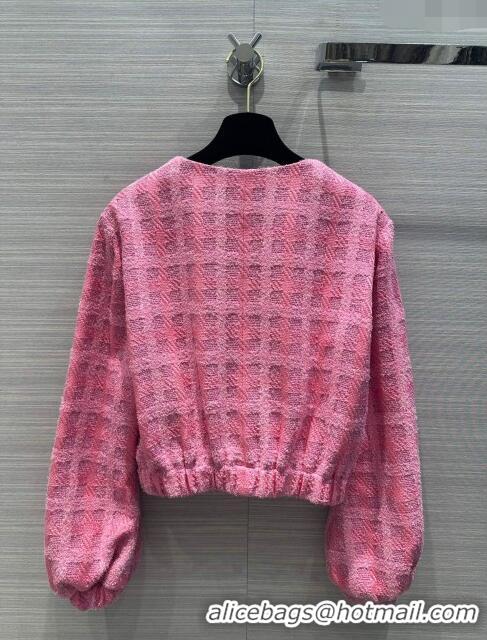 Luxury Discount Chanel Tweed Jacket CH043036 Pink 2024