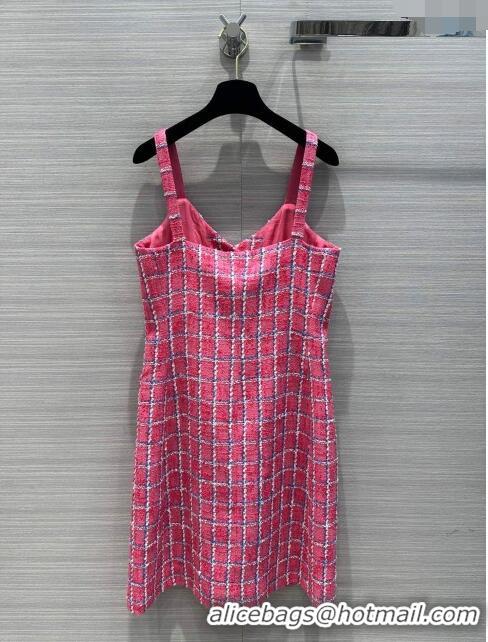 Well Crafted Chanel Tweed Dress CH043037 Pink 2024