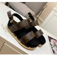 Buy Luxury Louis Vuitton Flat Sandals in Monogram Canvas 321011