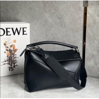 Super Quality Loewe Puzzle Medium Bag in Smooth Calfskin 3002B Black 2024