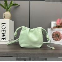 Top Quality Loewe Mini Flamenco Purse bag in mellow nappa lambskin 262333 Light Green 2024