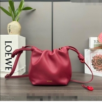 Well Crafted Loewe Mini Flamenco Purse bag in mellow nappa lambskin 262333 Red 2024