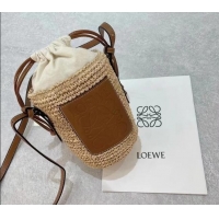 Super Quality Loewe Straw Crossbody Bag 0305 Beige/Brown 2024 