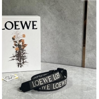 Super Quality Loewe Logo Embroidered Shoulder Strap 4x105cm 031402 Black/White/Silver 2024