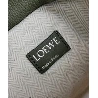 Traditional Specials Loewe T Pouch in Grained Calfskin 3040 Green 2024