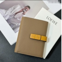 Buy Discount Loewe Bifold Wallet in Grained Calfskin L2119 Grey 2024