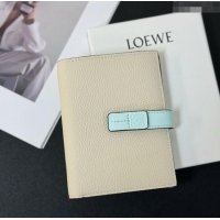 Reasonable Price Loewe Bifold Wallet in Grained Calfskin L2119 Beige 2024