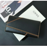 Super Quality Loewe Puzzle Long Wallet L2113 Black 2024