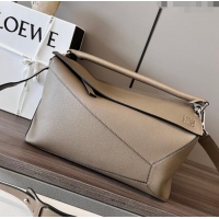 Promotional Loewe Large Puzzle Bag in Grained Calfskin L2107 Beige 2024