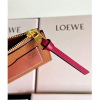 Top Quality Loewe Large Coin Card Holder in Soft Grained Leather 0402 Brown 2024