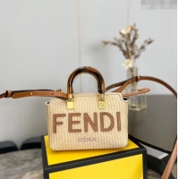 Pretty Style Fendi Straw By The Way Boston Mini Bag F0402 2024