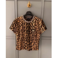 ​Reasonable Price Dolce & Gabbana Leopard Cotton T-shirt DG032709 2024