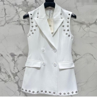 Famous Brand Alexander McQueen Vest AM032714 White 2024