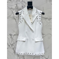 Famous Brand Alexander McQueen Vest AM032714 White 2024